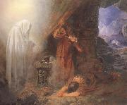 Saul and the Witch of Endor (mk46) Edward Henry Corbould,RI,RWS